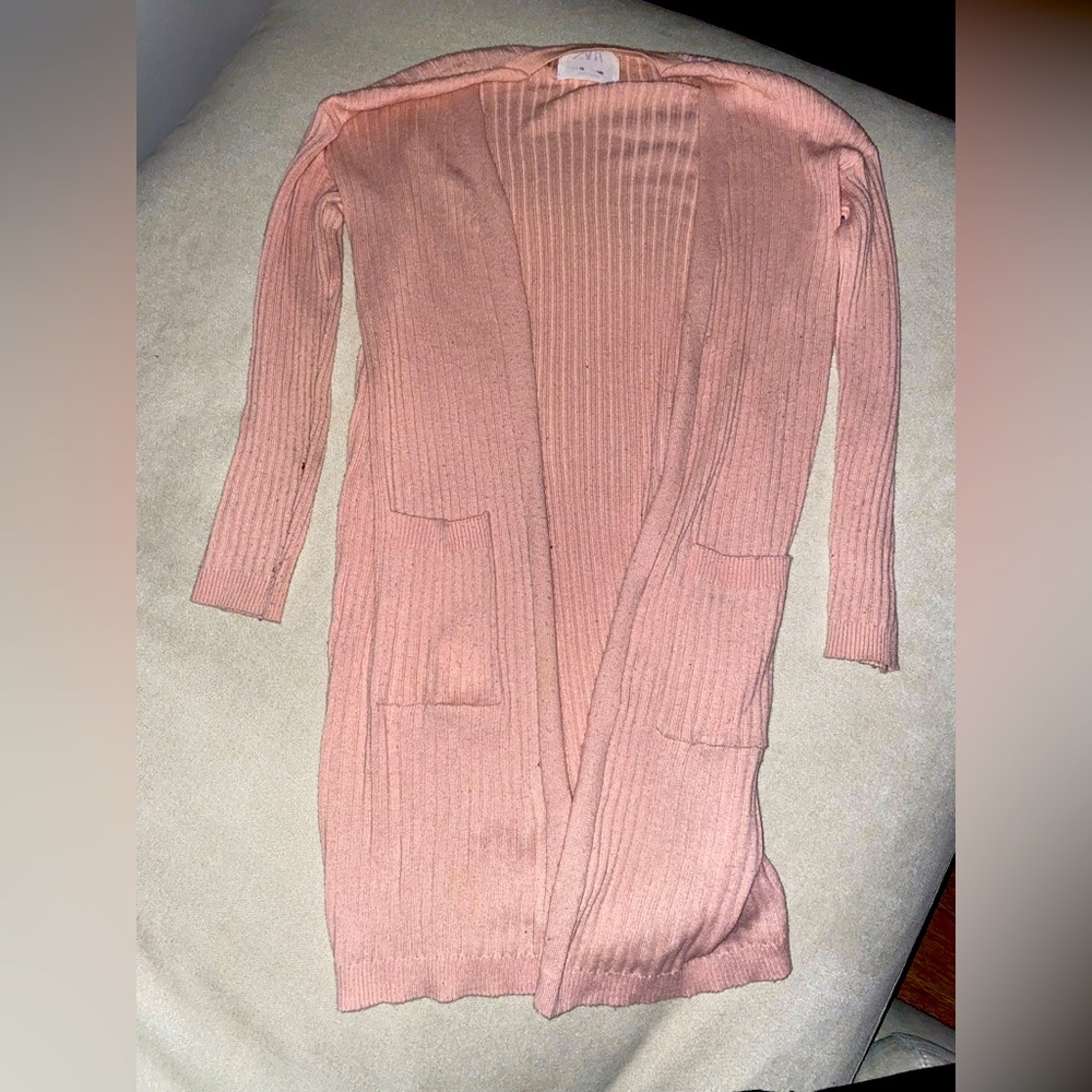 Pink girl cardigan worn once from Zara size 10